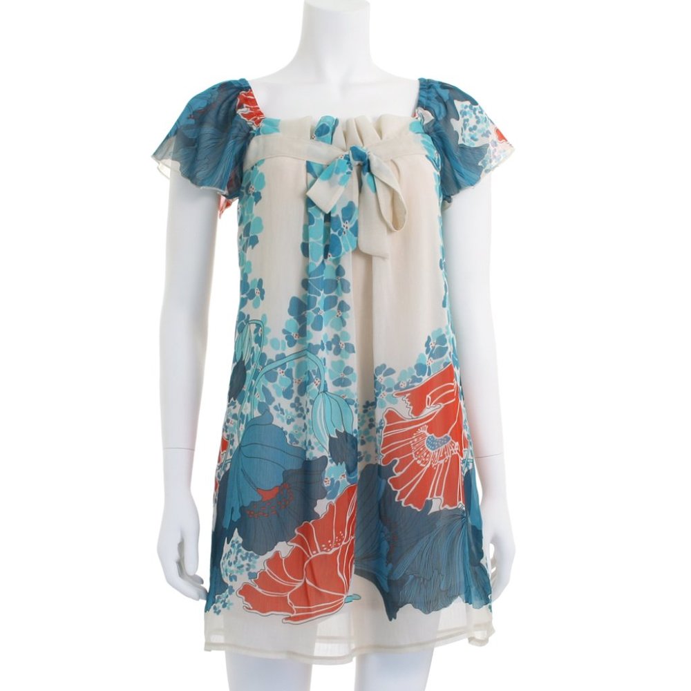 Short Sleeve Spring Summer Floral Print dress